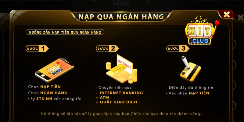 Lưu ý khi nạp tiền Hit club