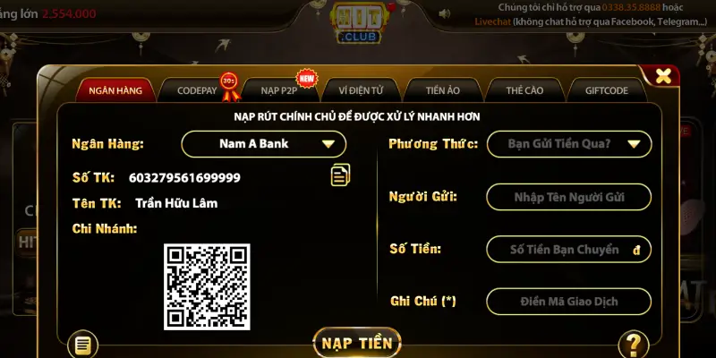 Cách nạp tiền Hit Club an toàn, nhanh chóng không mất phí
