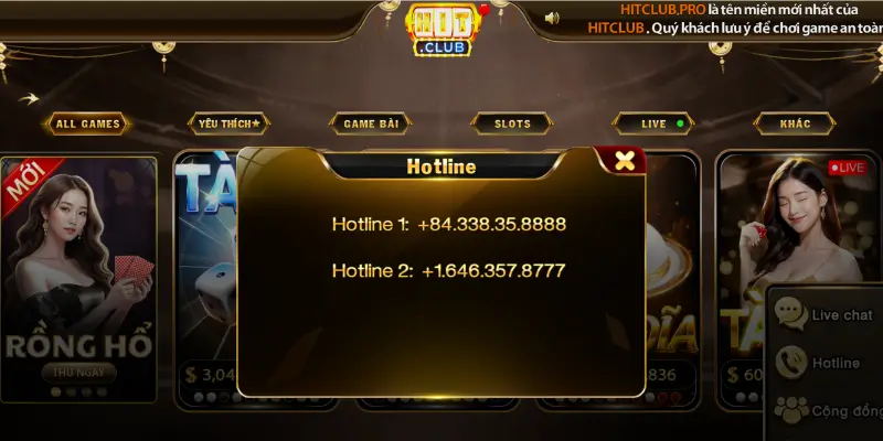 Những Kênh Liên Hệ Hit club Hiện Có