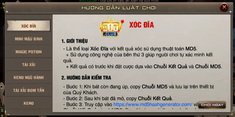 Cơ Chế Hoạt Động Của Xóc Đĩa Hitclub